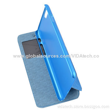 Water-transfer Printed Slim Leather Case w/Card Slot and Holder, for iPhone 6/iPhone 6 Plus FactorNew